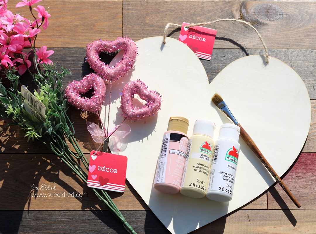 How to make a Buffalo Plaid Valentines Heart Door Hanger