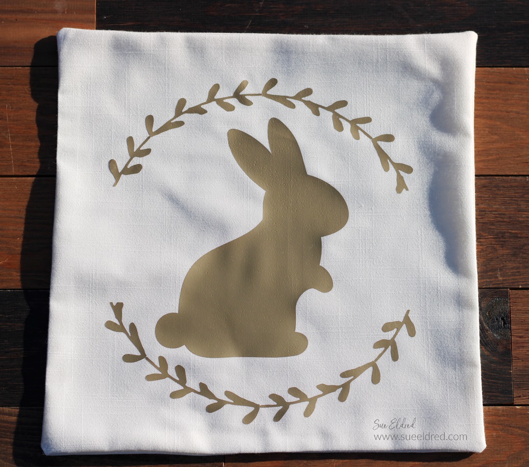 DIY Gold Bunny Silhouette Pillow & Treat Bag