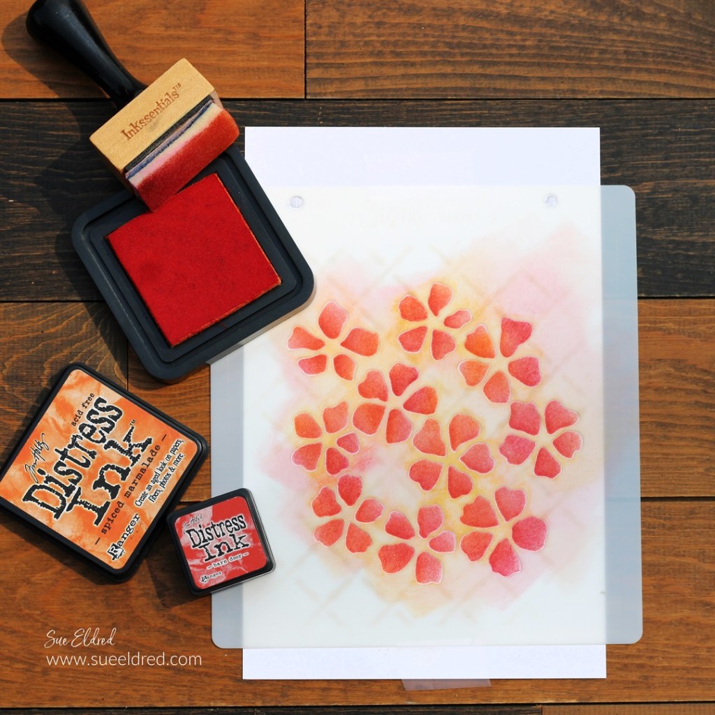 How to use the Watercolor Flowers & Lattice Stencil – Sue's Creative ...