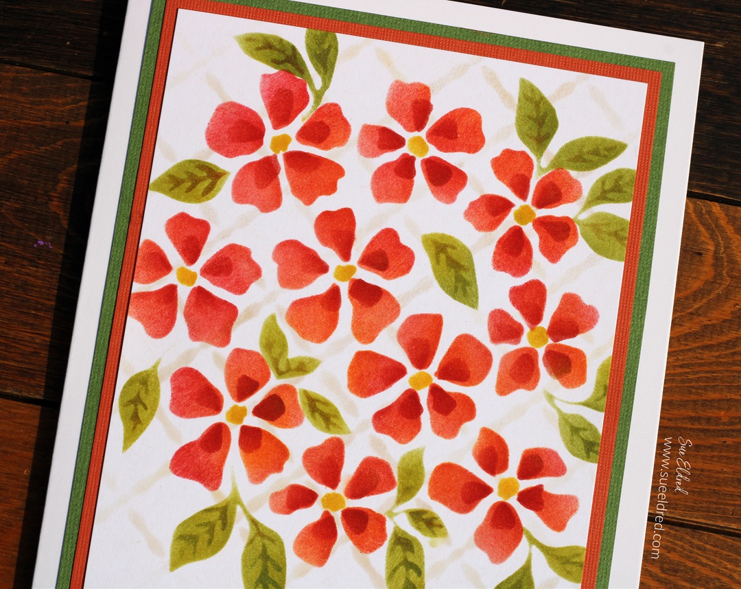 How to use the Watercolor Flowers & Lattice Stencil from Sizzix and Eileen Hull