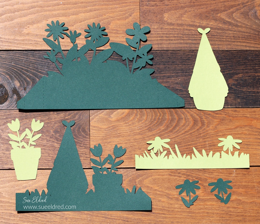 Gnome Flower Garden Pop Up Card