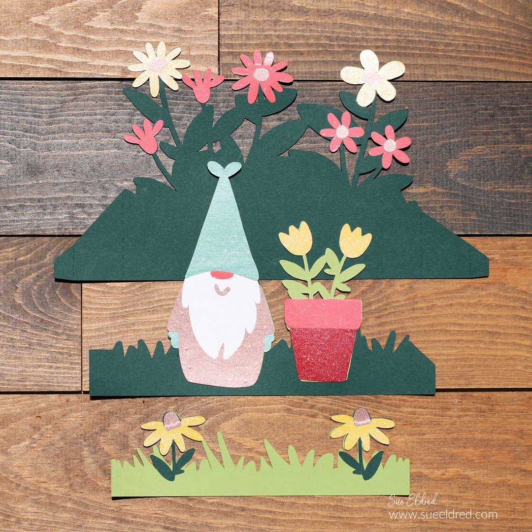 Gnome Flower Garden Pop Up Card