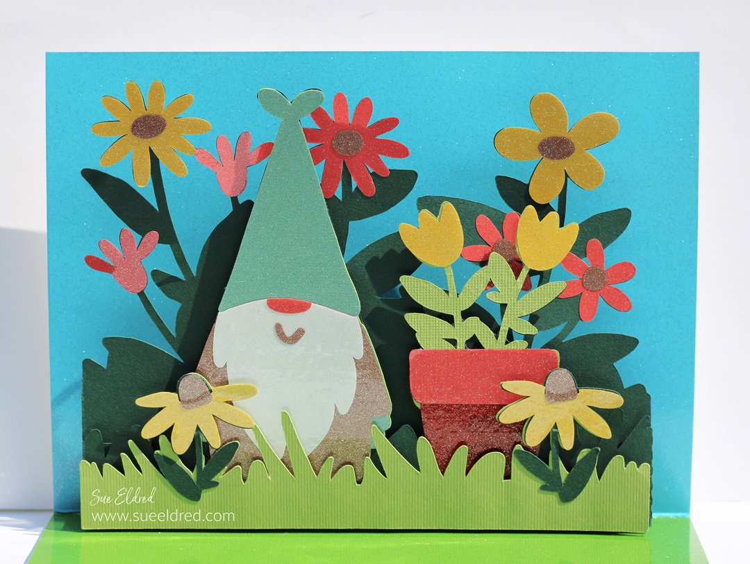 Gnome Flower Garden Pop Up Card