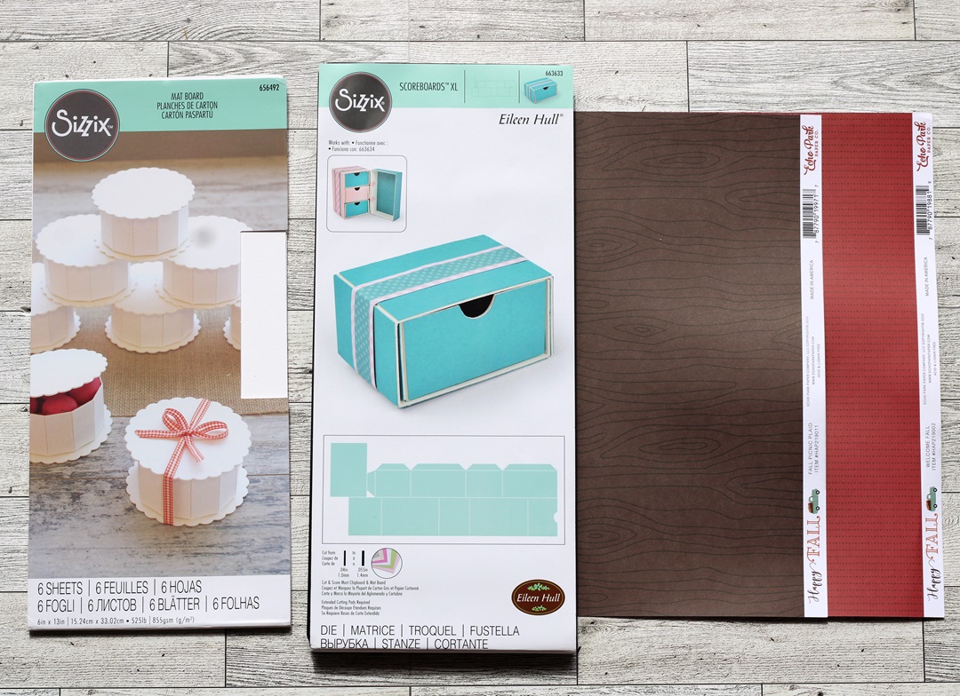 Mini Chest of Drawers using the Sizzix Stacking Drawers Die by Eileen Hull