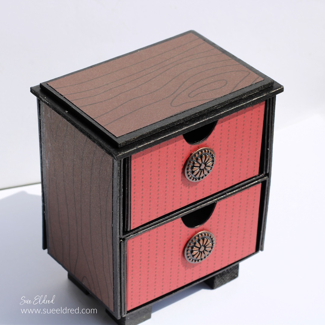 Mini Chest of Drawers using the Sizzix Stacking Drawers Die by Eileen Hull