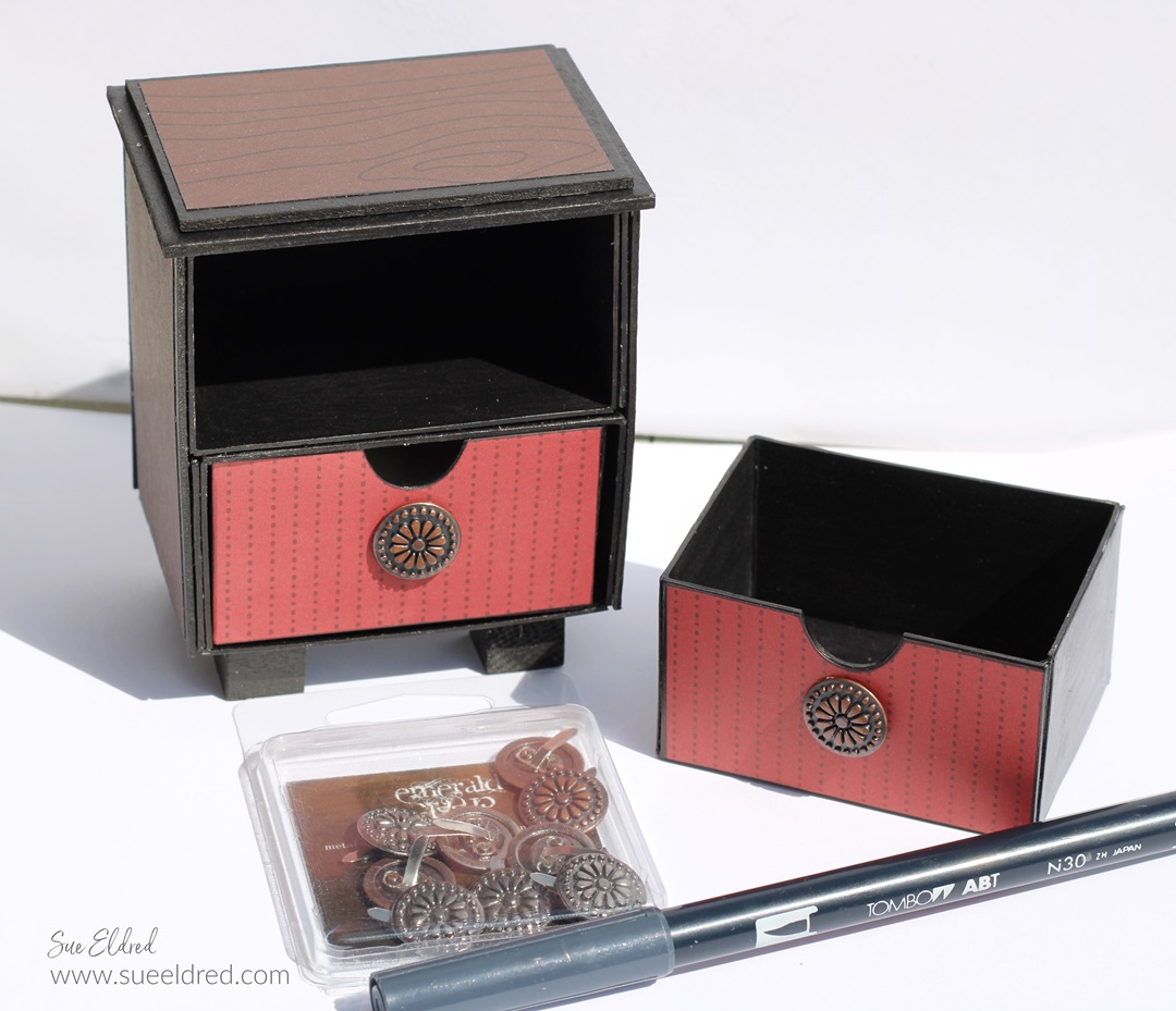 Mini Chest of Drawers using the Sizzix Stacking Drawers Die by Eileen Hull