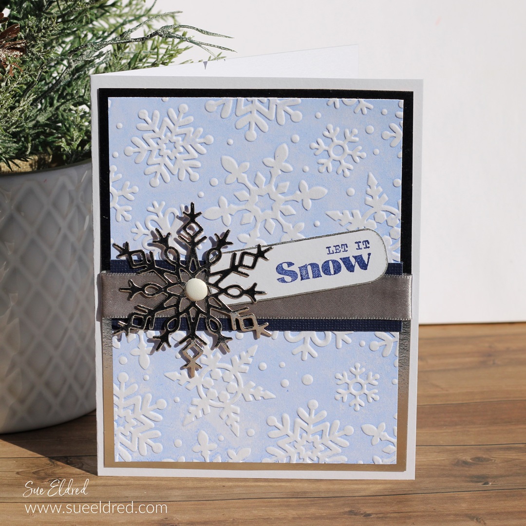 Embossed Snowflake Card-Sue's Creative Workshop www.sueeldred.com 6845