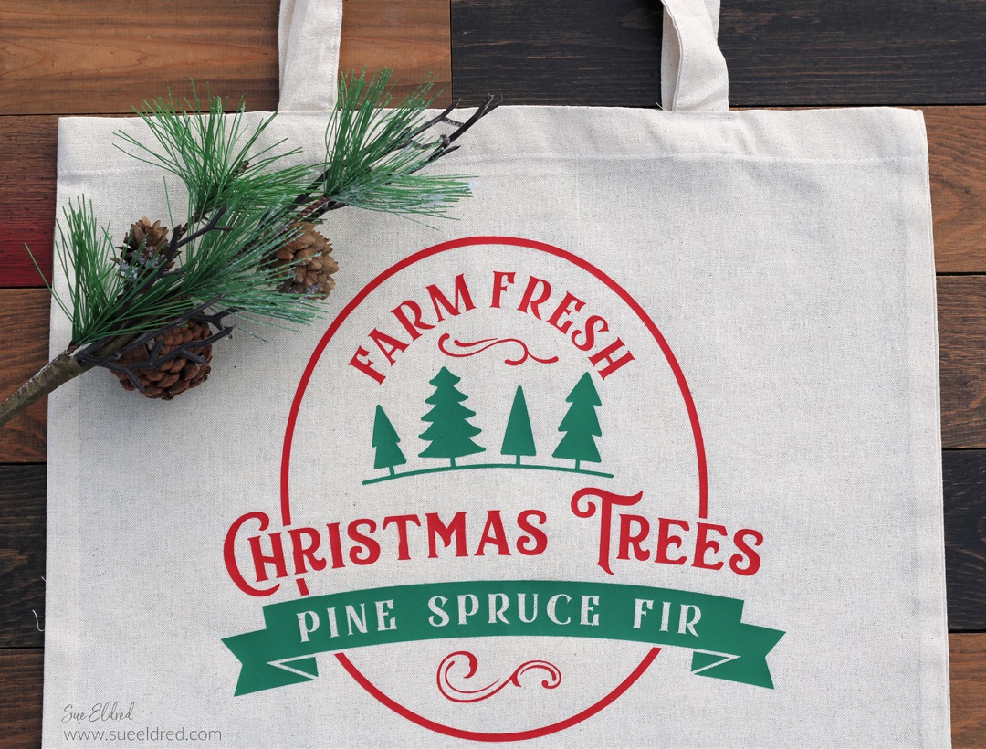 DIY Christmas Tree Reusable Gift Bag using StyleTechCraft HTV Vinyl